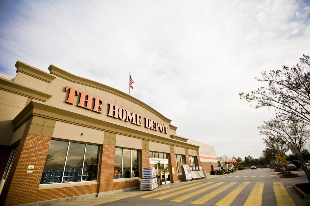 Home Depot storefront. (Credit: Home Depot Corp.)