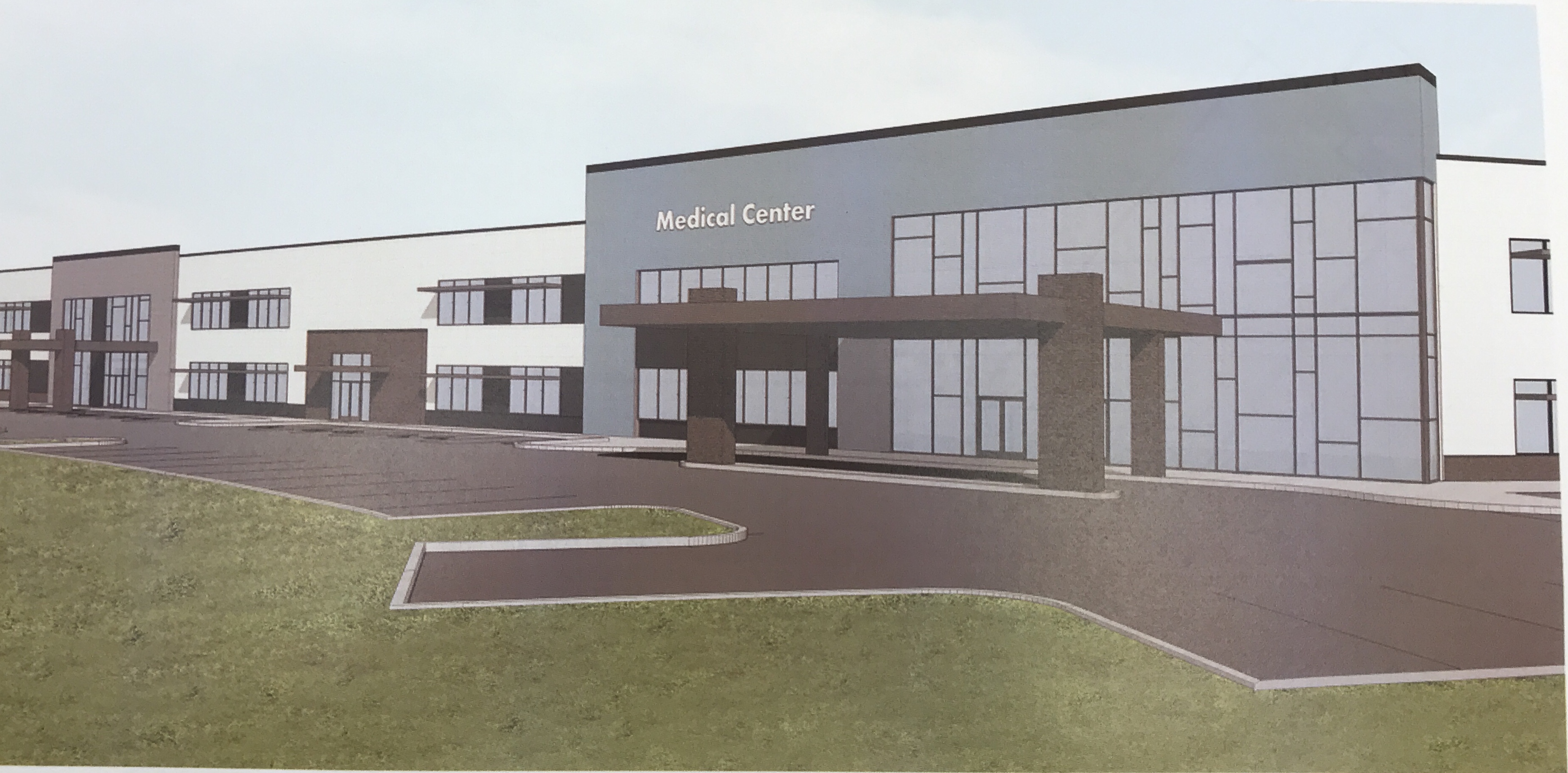 A rendering of a proposed medical facility on the 'triangle lot' in Brick Township. (Photo: Daniel Nee)