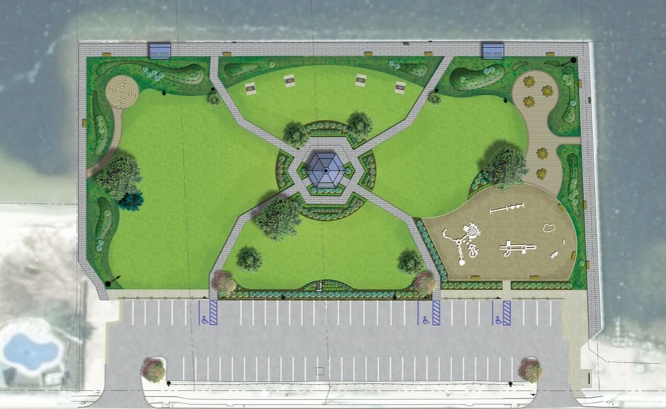 A rendering of plans for the rebuilt Bayside Park in Brick. (Photo: Brick Township)