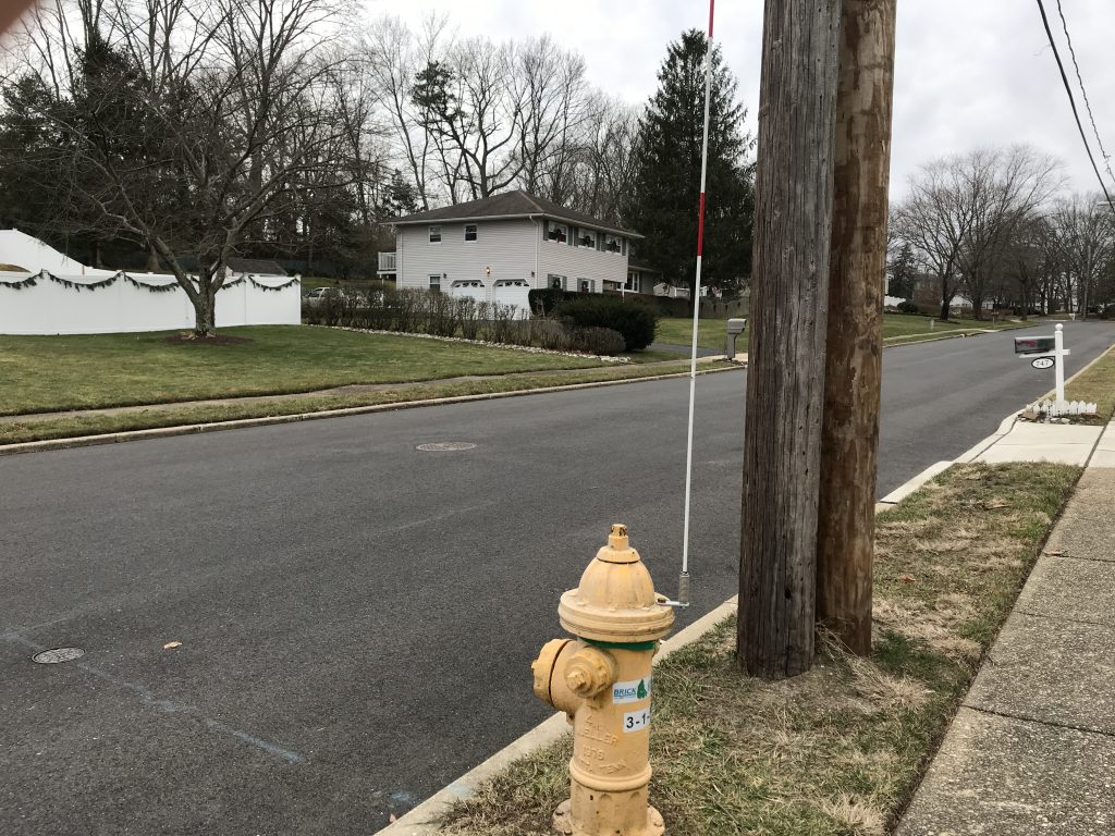 New fire hydrant markers installed in Brick, Jan. 2020. (Photo: Daniel Nee)