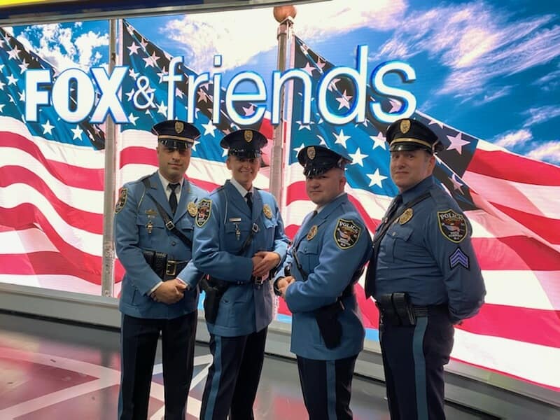 Brick police officers are honored on Fox News Channel, Jan. 9, 2020. (Photo: Brick Twp. Police)