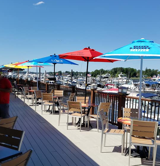 Outdoor dining set up at River Rock in Brick, June 15, 2020. (Supplied Photo)