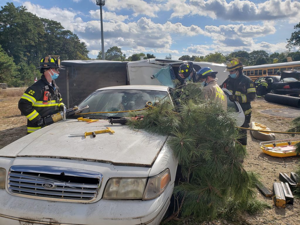 Brick first responders and those from neighboring towns carry out the Operation Chaos training exercise, Oct. 2020. (Photo: Brick Twp. Police)