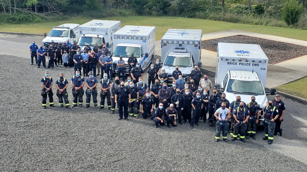 Brick first responders and those from neighboring towns carry out the Operation Chaos training exercise, Oct. 2020. (Photo: Brick Twp. Police)