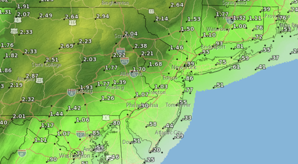 Total precipitation expected between Wednesday and Saturday, Aug. 18-21, 2021. (Credit: NWS)