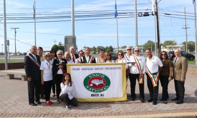 Members of Brick UNICO raise the Italian flag in an annual ceremony, Oct. 8, 2021. (Photo: Brick Township)