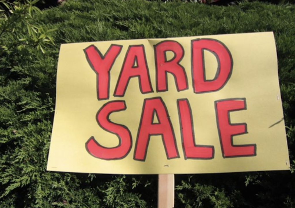 Yard sale sign. (Photo: Creative Commons)