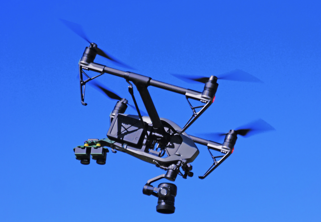 A DJI Inspire 2 drone with payload carriage capability. (Photo: DJI)
