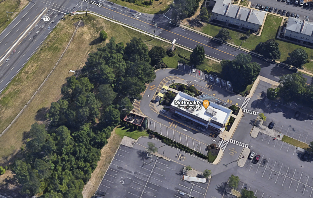 McDonald's, Van Zile Road and Route 70, Brick, N.J. (Credit: Google Earth)