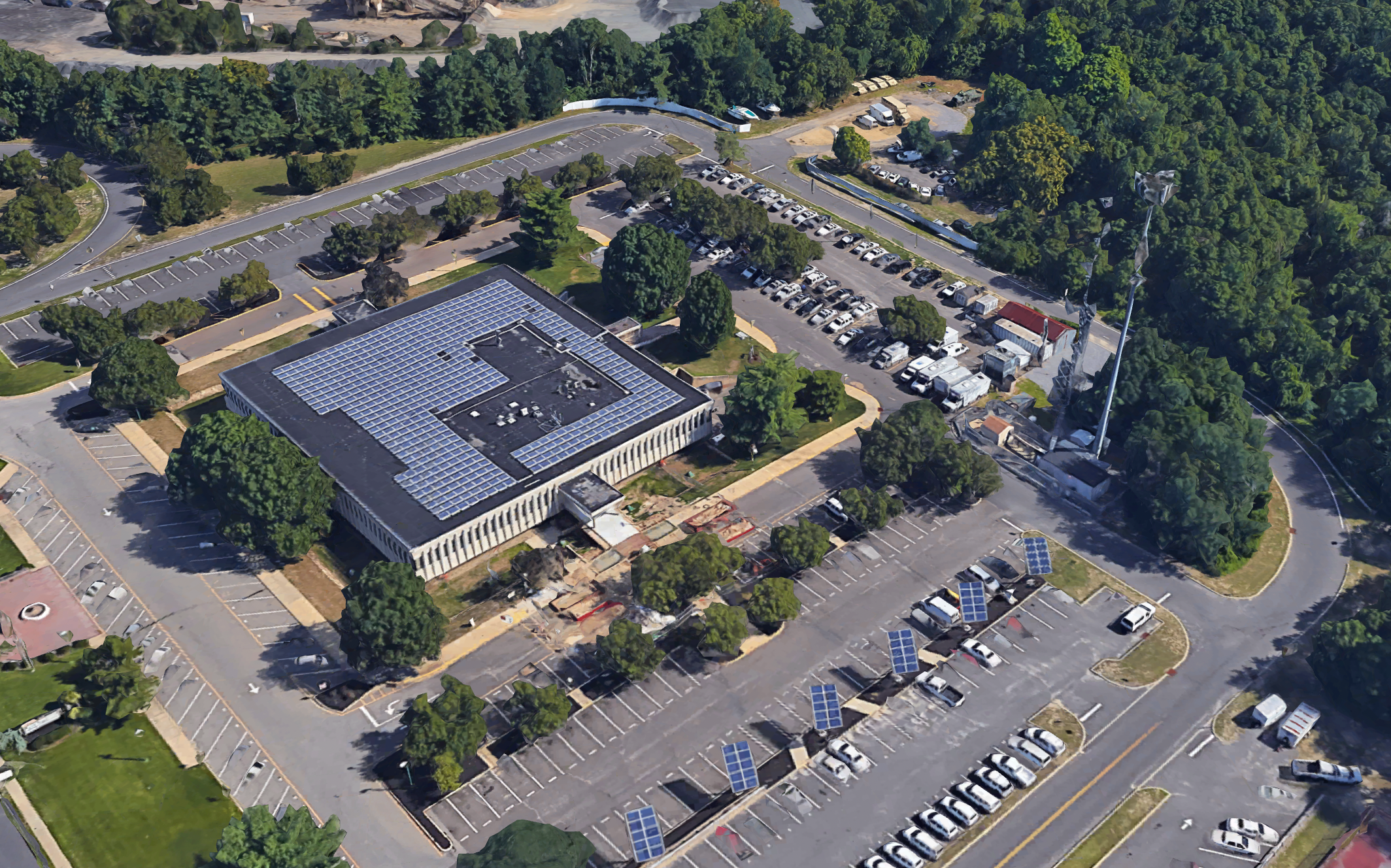 An aerial view of the Brick Township municipal complex, Oct. 2022. (Credit: Google Earth)