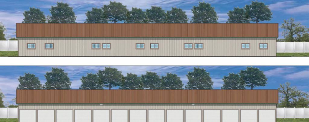 A proposed self-storage facility at 345 Drum Point Road, Brick, N.J. (Credit: Planning Document)