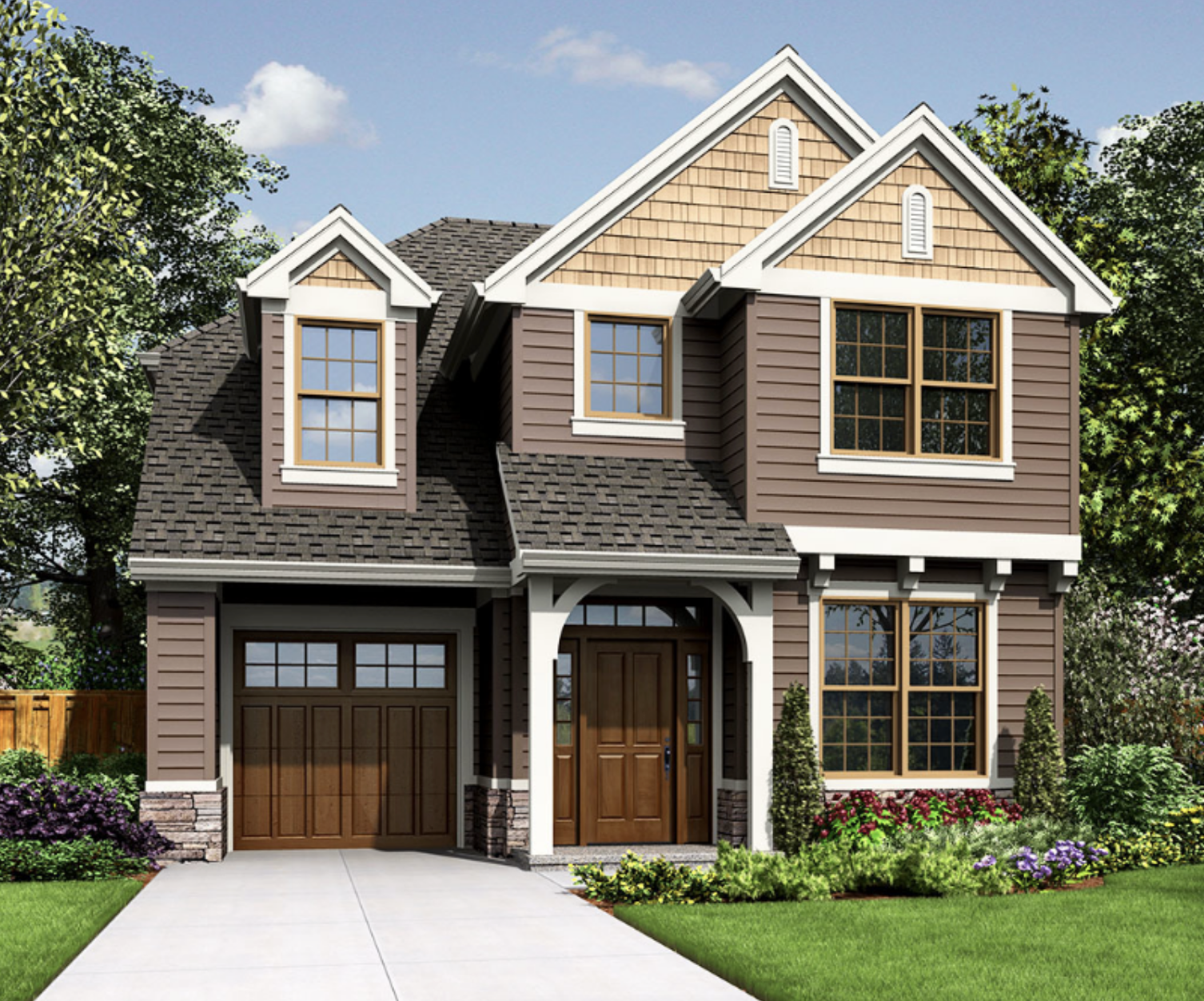 A rendering of a home to be built as part of a four-home development in Brick's Nejecho Beach neighborhood. (Source: Planning Documents)