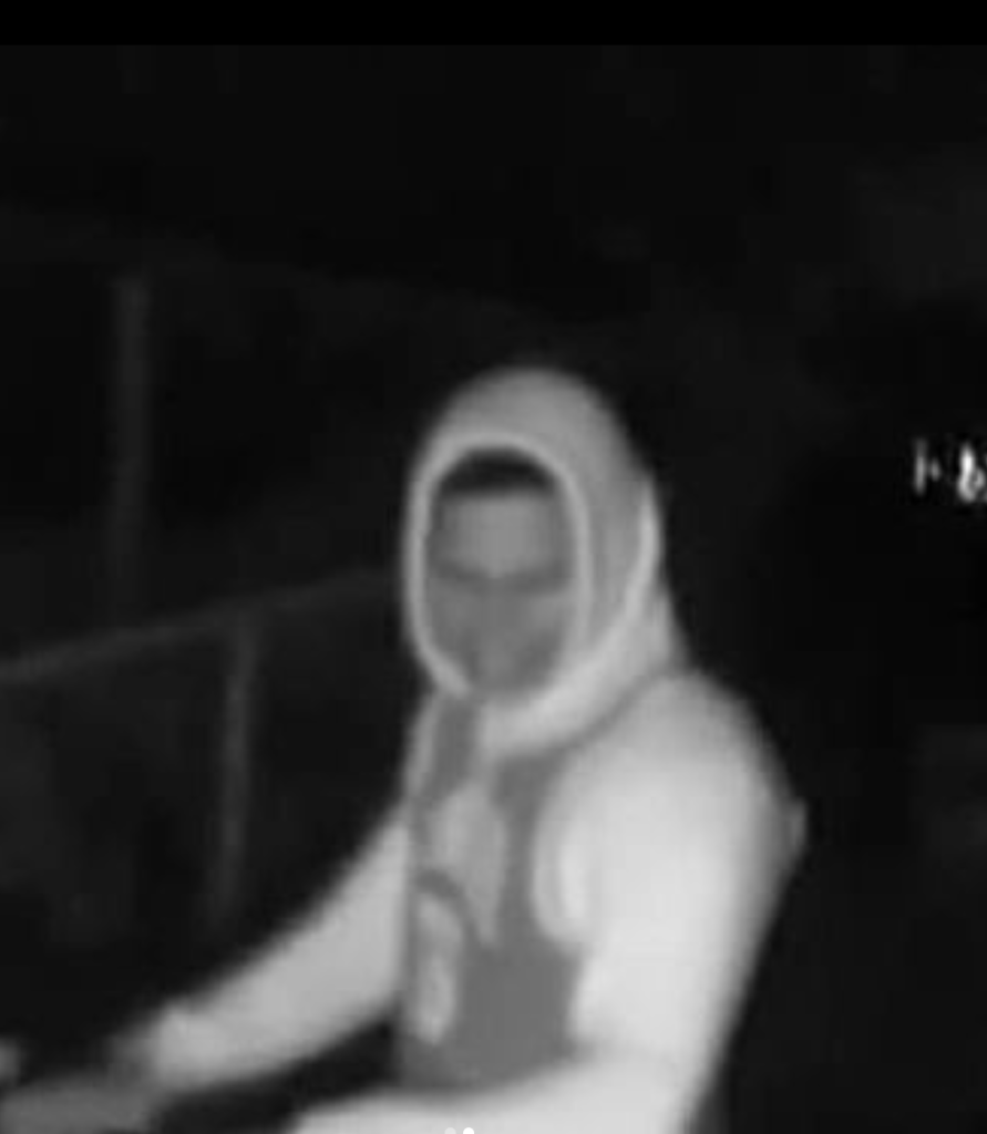 A man suspected of breaking into a shed and stealing an electric bicycle in Brick, N.J., Nov. 2022. (Credit: Brick Twp. Police)