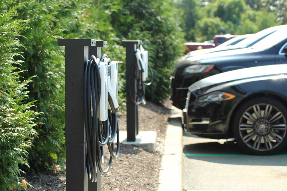 A multi-charging EV station. (Credit: NJDEP)