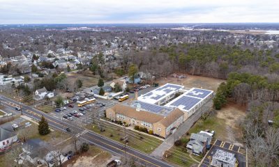 Osbornville Elementary School, as it backs up to the Breton Woods parcel, Dec. 2022. (Photo: Daniel Nee)