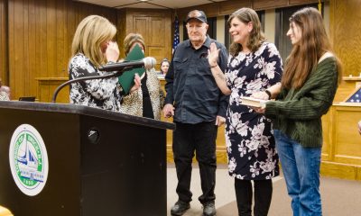 Lisa Crate is sworn in as mayor of Brick Township for the remainder of 2023, Feb. 28, 2023. (Photo: Daniel Nee)