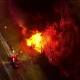 A fire on the side of the Garden State Parkway, Jan. 19, 2022. (Credit: NBC10, Philadelphia)