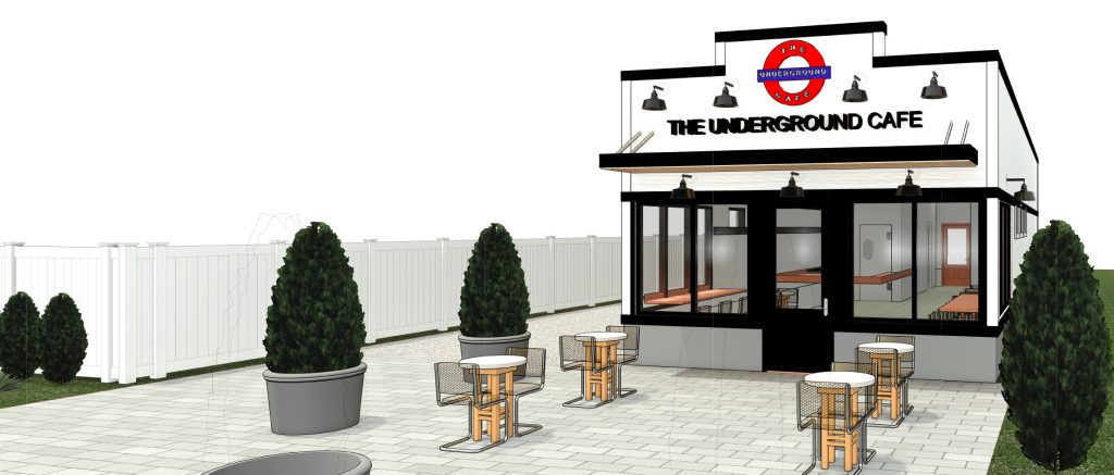 A rendering of the future 'Underground Cafe' planned for Brick's Normandy Beach section. (Planning Document)