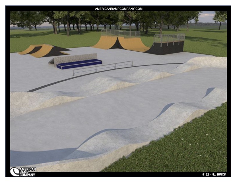 A rendering of the bike and scooter park to be built in Brick Township, N.J. (Credit: Township of Brick)