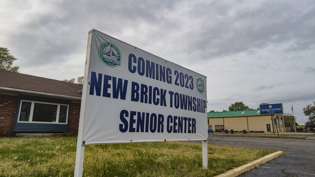 Brick Township's new Senior Center, under renovation on Aurora Place, April 2023. (Photo: Shorebeat)