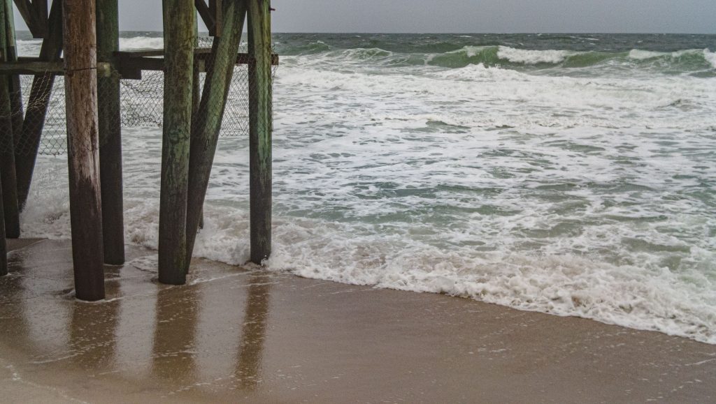 A coastal storm begins at the Jersey Shore, April 28, 2023. (Photo: Shorebeat)