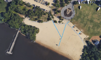 The T-dock at Windward Beach Park. (Credit: Google Earth)