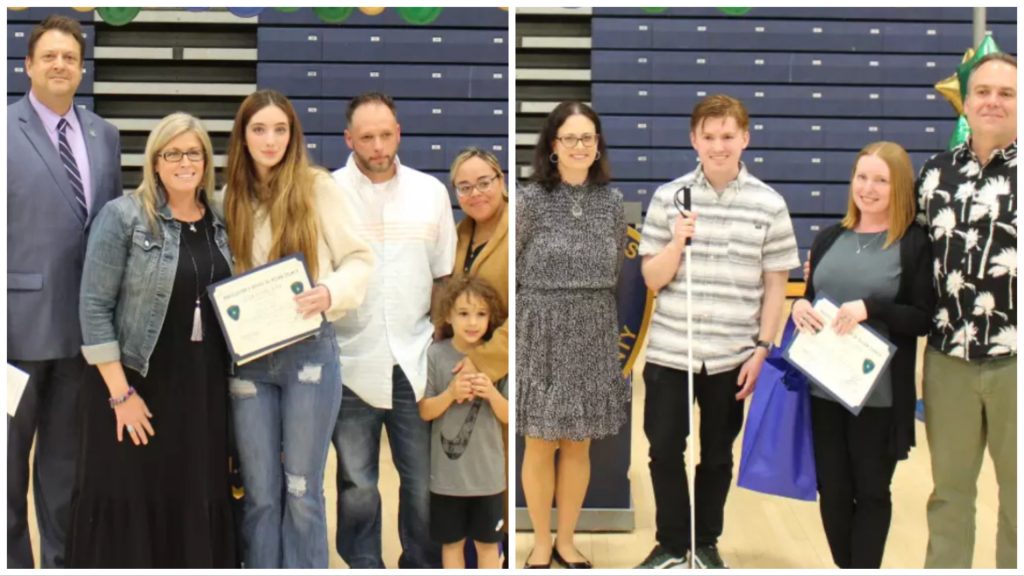 Brick students honored as 'Unsung Heroes' by the Ocean County Prosecutor's Office. (Photo: OCPO)