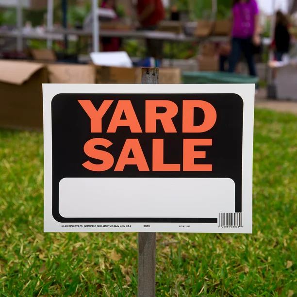 A Yard Sale sign. (Credit: Walmart)