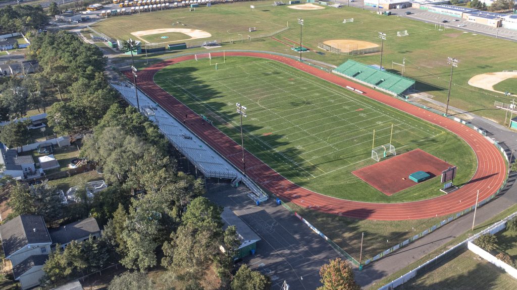 The football field at Brick Township High School, Oct. 2023. (Photo: Shorebeat)
