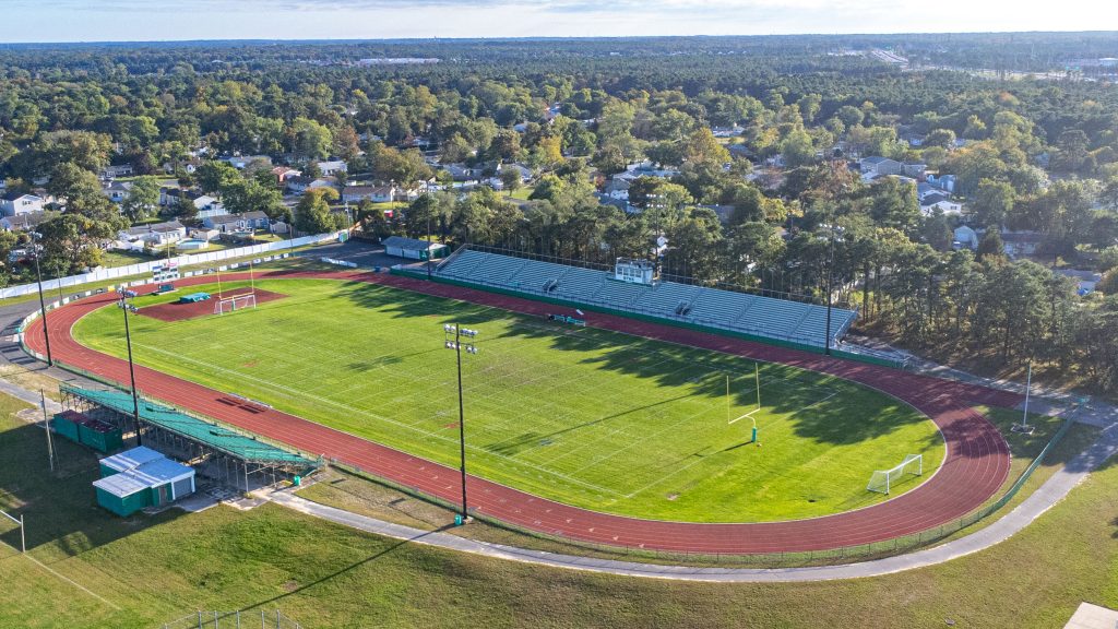 The football field at Brick Township High School, Oct. 2023. (Photo: Shorebeat)
