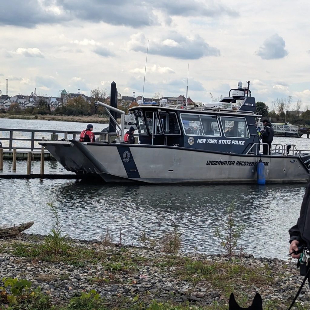 Brick Police officers and their K9 partners train in the maritime environment, Nov. 2023. (Photo: Brick Township Police)