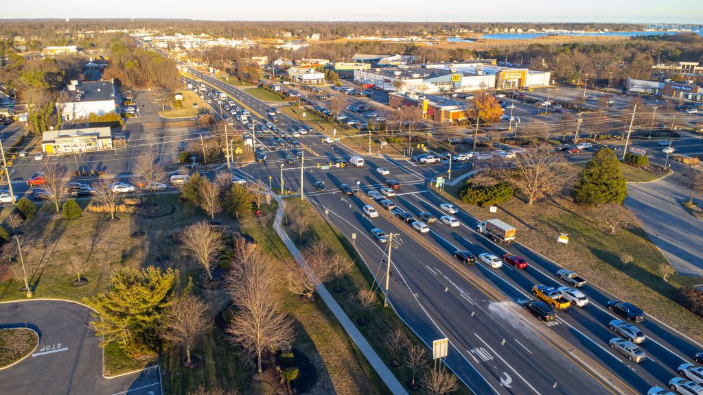 The intersection of Route 70 and Chambers Bridge Road in Brick, N.J., Dec. 2023. (Photo: Shorebeat)