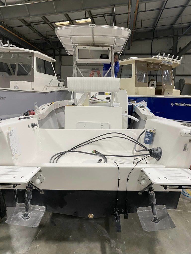Ocean County's new pumpout boat being outfitted over the winter, 2024. (Photo: Ocean County)