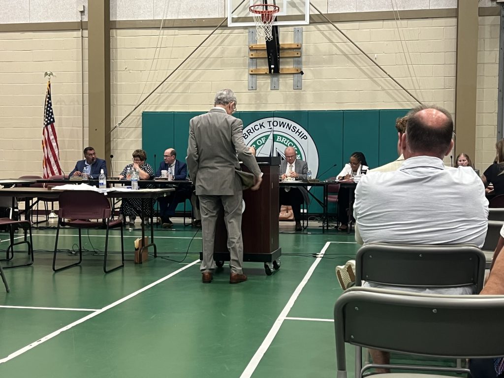 Testimony before the Brick Township Zoning Board of Adjustment in the matter of Liberty School Association. (Attached photo)