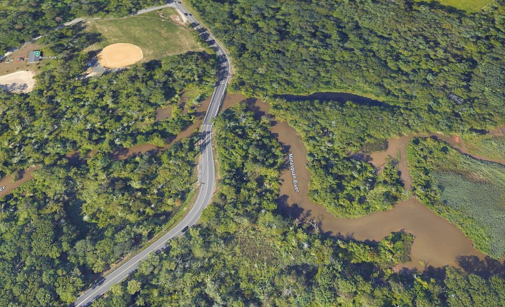 The Allenwood-Lakewood Road (Squan) Bridge, Wall Township, N.J. (Credit: Google Earth)