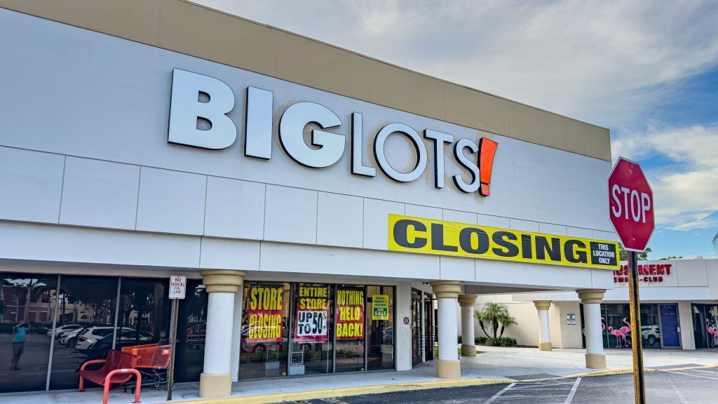 A Big Lots store poised to close under a bankruptcy restructuring, Sept. 2024. (Photo: Shorebeat)