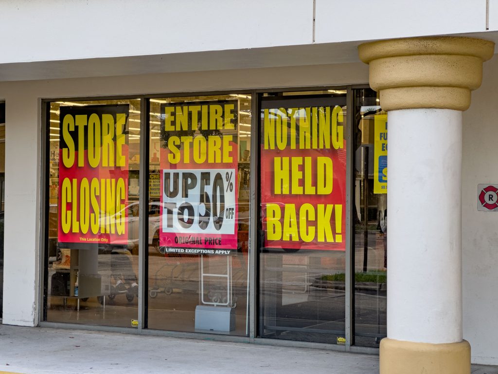 A Big Lots store poised to close under a bankruptcy restructuring, Sept. 2024. (Photo: Shorebeat)