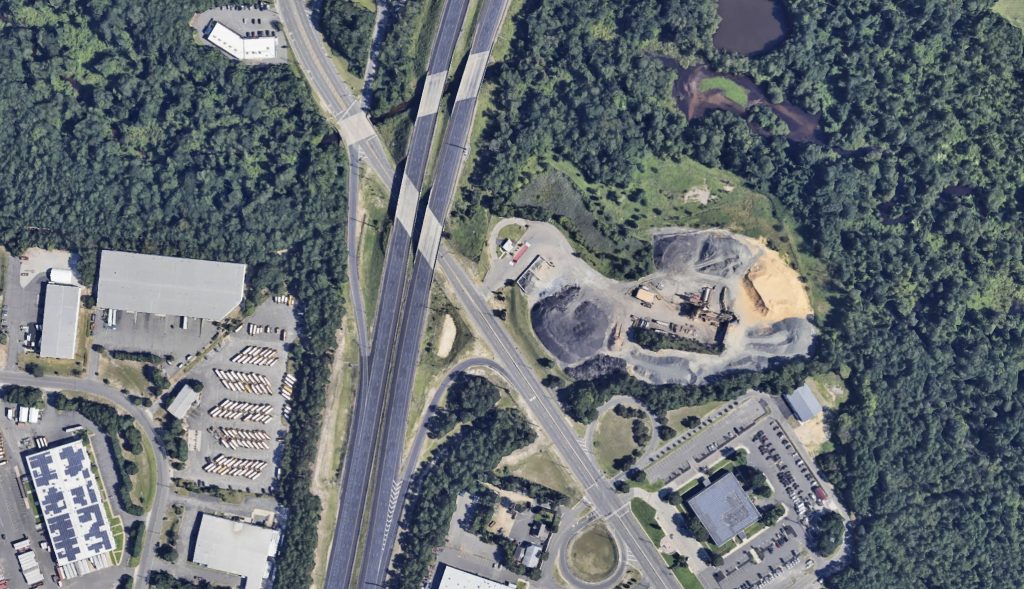 Chambers Bridge Road at the Garden State Parkway. (Credit: Google Earth)