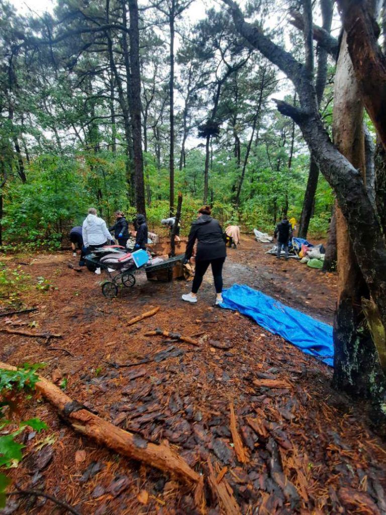 The "Pick Up Brick" event in Breton Woods, Sept. 28, 2024. (Photo: Brick Township)