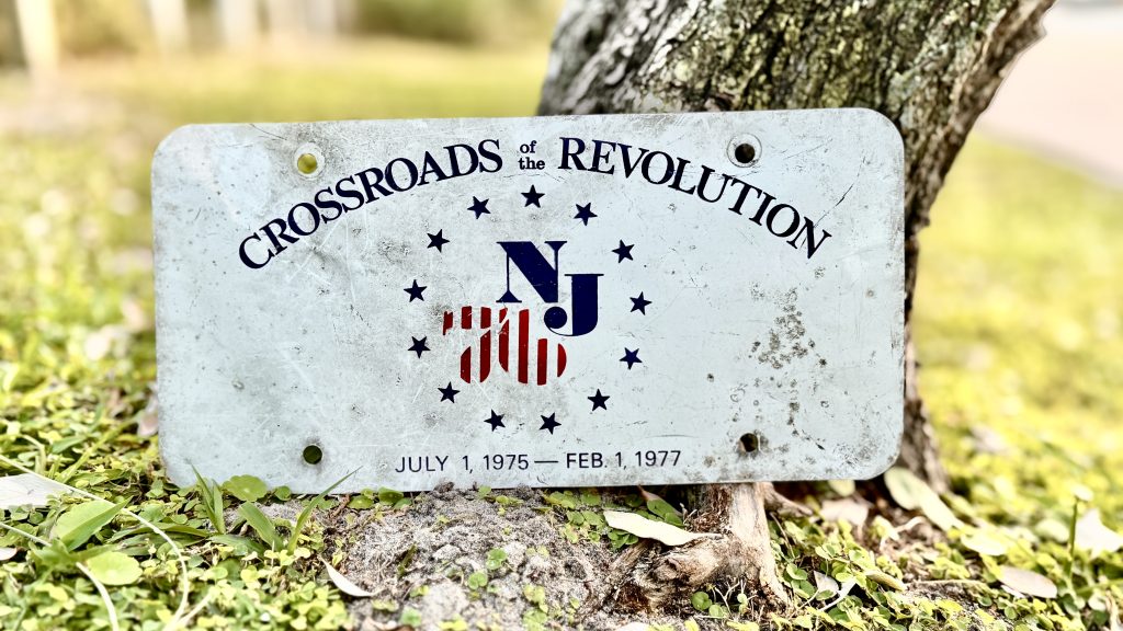 NJ's 'Crossroads of the Revolution' license plate from 1976. (Photo: Shorebeat)