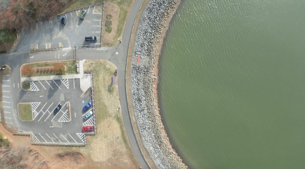 Dry conditions at the Brick Township Reservoir, Dec. 1, 2024. (Credit: John Barrett)