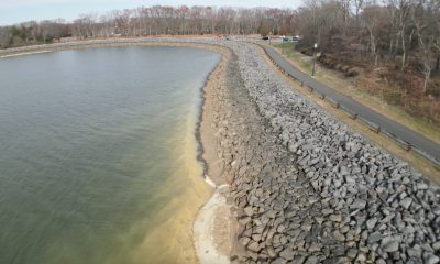 Dry conditions at the Brick Township Reservoir, Dec. 1, 2024. (Credit: John Barrett)