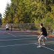 Men wearing black T-shirts, Men wearing shorts, Men wearing white T-shirts, Pickleball courts, Pickleball players, Self-published work