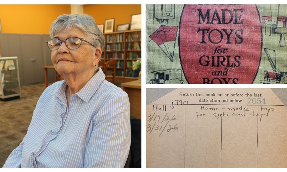 Local resident Mary Cooper located a book borrowed from the Ocean County Library in 1926 by her grandfather. (Photo: Ocean County Library)